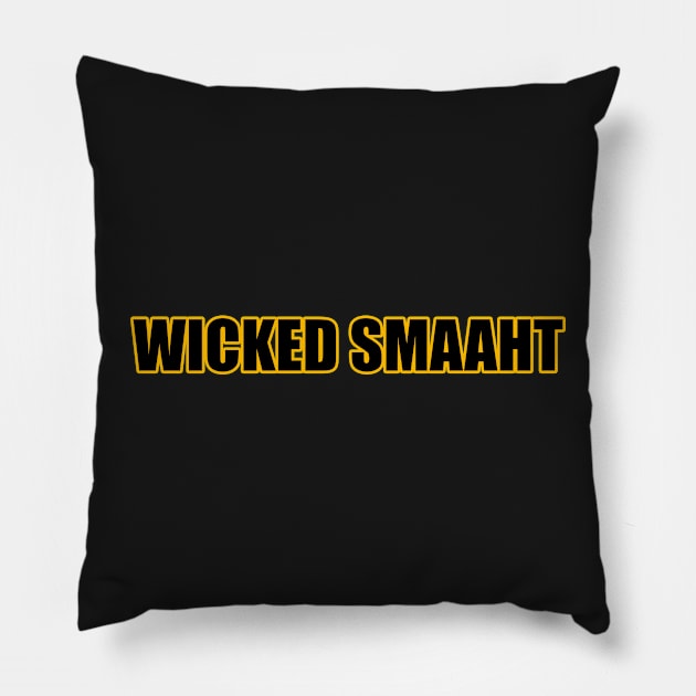 Wicked Smaaht - Boston Pillow by  The best hard hat stickers 