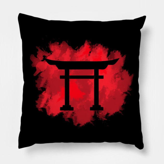 Torii Gate Pillow by superdupertees