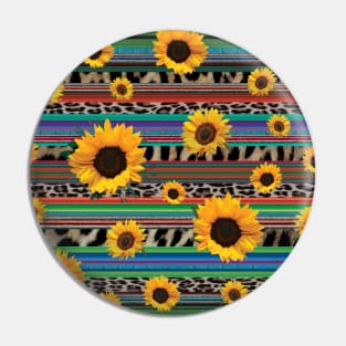 Serape Sunflower Pin