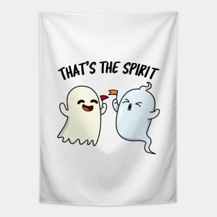 That's The Spirit Cute Ghost Pun Tapestry