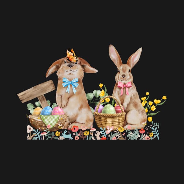 Cutie Bunny Rabbits Easter Day by Hensen V parkes