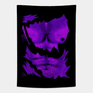 Purple Abs. Funny Bodybuilding Ripped Muscle Man Tapestry