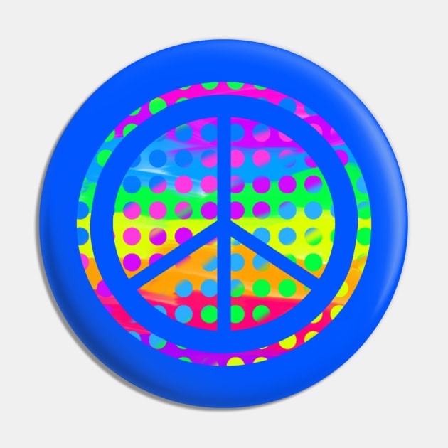 Trendy Pop Art Peace Sign Pin by AlondraHanley