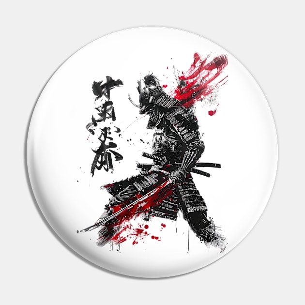 Samurai Spirit: Kanji Blade Legacy Tee gift Pin by familycuteycom