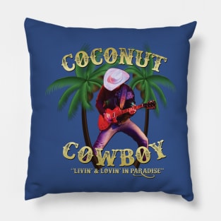 "Coconut Cowboy, Les Paul & Palm Trees" Pillow