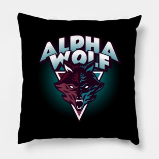 Alpha wolf art Pillow