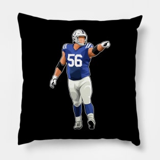 Quenton Nelson #56 In Action Pillow