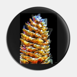 Spruce Cone Mosaic Pin