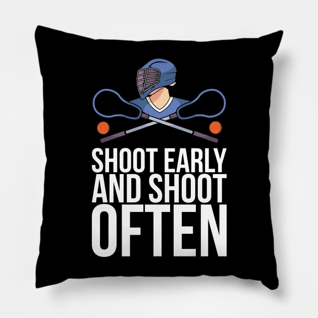 Shoot Early And Shoot Often Pillow by positivedesigners