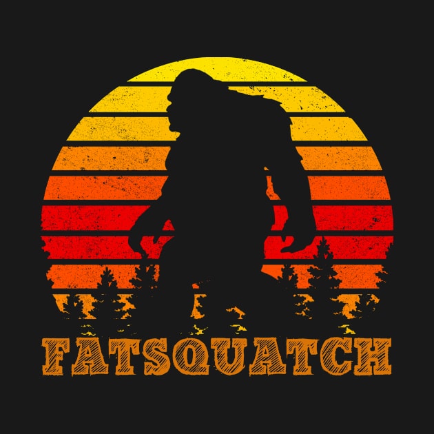 Retro Fatsquatch Bigfoot Funny Bigfoot Sasquatch by Biden's Shop