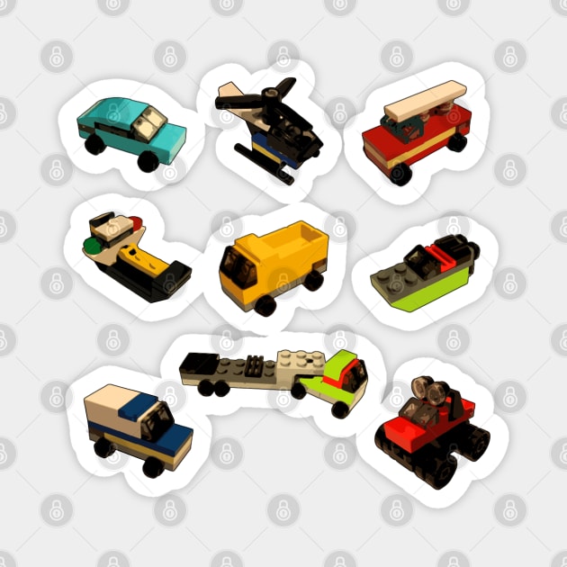 Bricks And Pieces - Transport Collection 1 Magnet by druscilla13