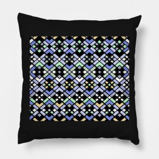 Abstract geometric pattern - blue. Pillow