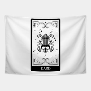 Bard Tarot Card D&D Nat 20 Dungeons & Dragons T-Shirt Black Tapestry