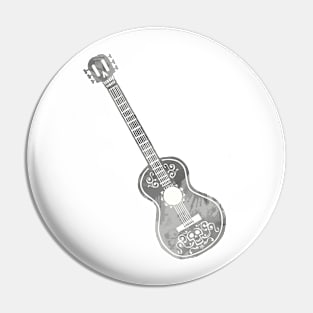 Guitar Inspired Silhouette Pin