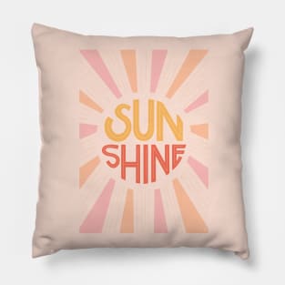 Sunshine Hand Lettering Pillow