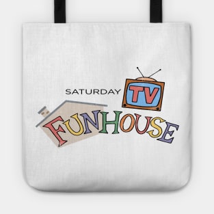 Saturday TV Funhouse - distressed vintage style SNL inspired by Kelly Design Company Tote
