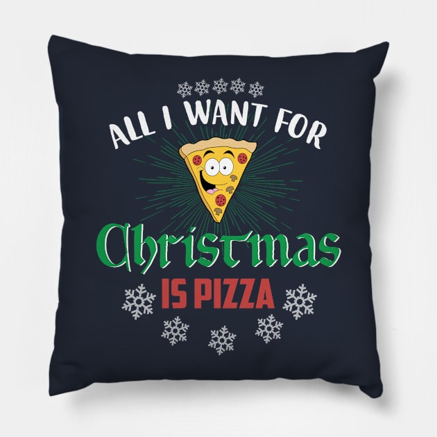 Pizza christmas gift for mom, dad, nana, grandpa, niece, son, daughter Pillow by Anneart