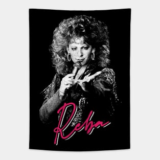 Reba // Vintage-Style 80s Fan Design Tapestry