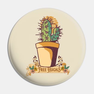 Cactus Free Hugs Pin