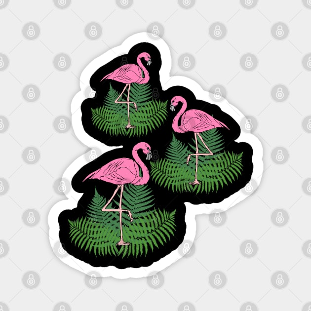 Pink Flamingos Magnet by Mila46