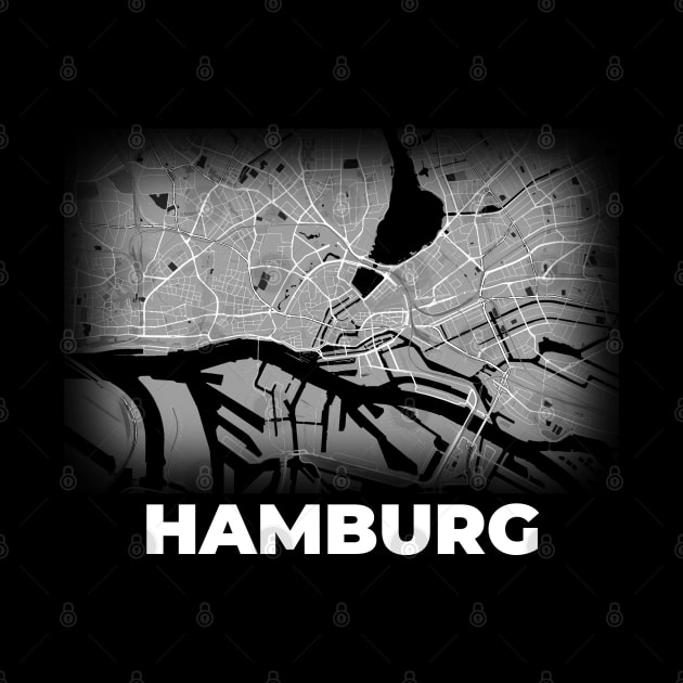 Hamburg City Map - White Design by SPAZE