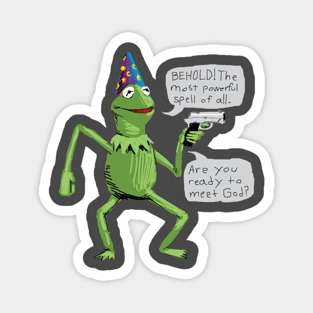 Yer A Wizard Kermit Magnet by Morphimus