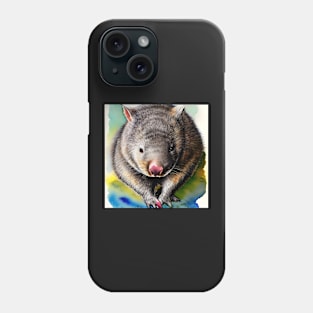 Watercolor Wombat Phone Case