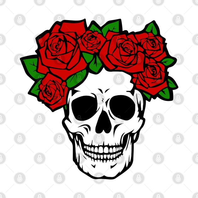 Funny Skull Roses by Dazling Things