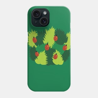 Spring  Green Leaves And Ladybugs Phone Case