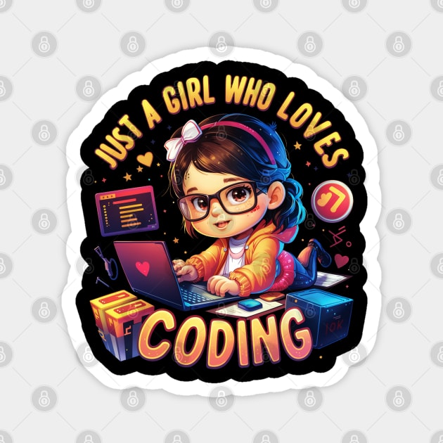 Just a girl who loves coding Magnet by mdr design