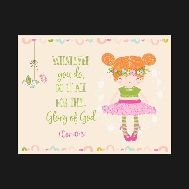 Glory of God Kids Scripture Art by greenoriginals