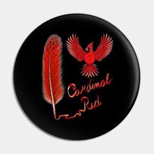 Red  Cardinal bird Pin