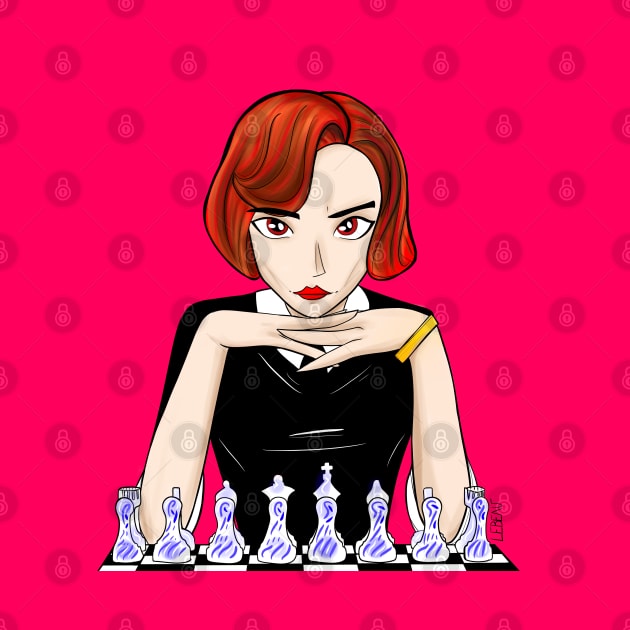 Beth the queen’s gambit in chessmaster Selfie by jorge_lebeau