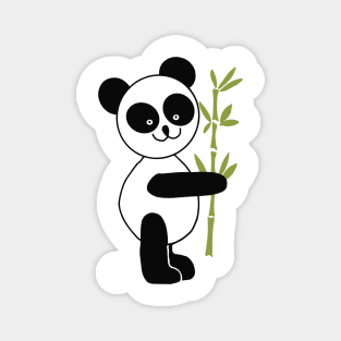 Cute Panda and Bamboo Magnet