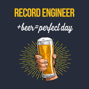 Record Engineer Beer T-Shirt Record Engineer Funny Gift Item T-Shirt