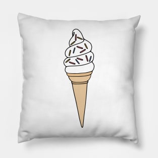 Soft Serve Ice Cream with Sprinkles Pillow