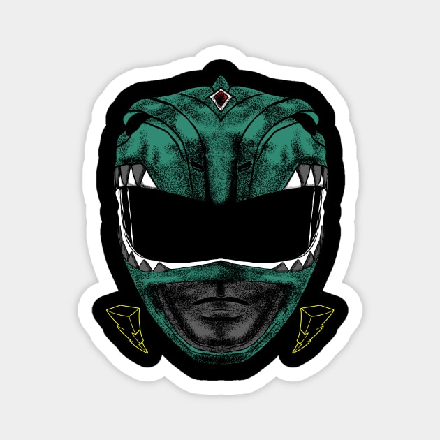 power ranger green strom Magnet by sunflow