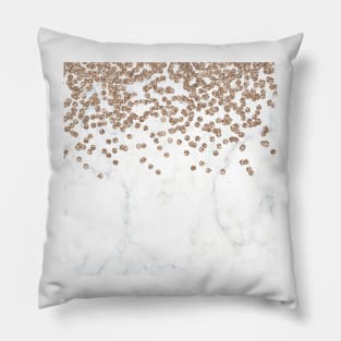 Fantaisie marble rose gold Pillow