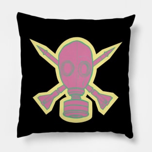Gas Mask & Crossed Missiles Pillow