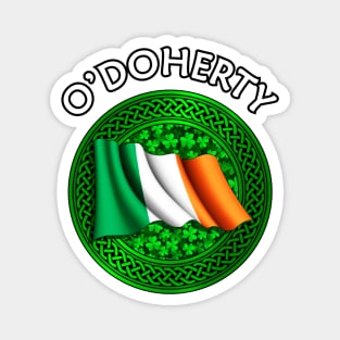 Irish Flag Shamrock Celtic Knot - O'Doherty Magnet