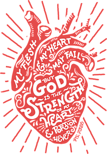 God Is The Strength Of My Heart and Portion Forever Christian Tshirt Magnet