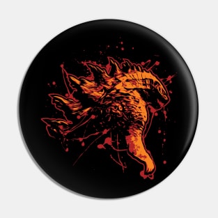 Godzilla 2014 Paint Splatter Hot Design Pin