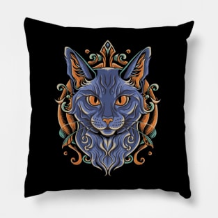 Mystic Cat Tattoo Pillow