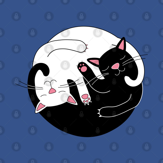 yin yang cats - Cat - T-Shirt