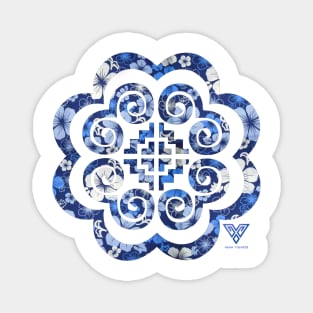 Blue Floral Magnet