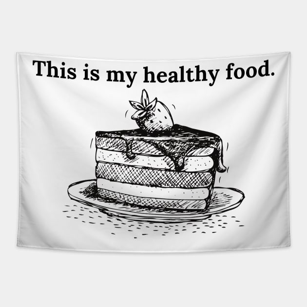 This is my healthy food Tapestry by Ckrispy