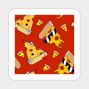 Cute Cool Pizza Slice Pattern Magnet