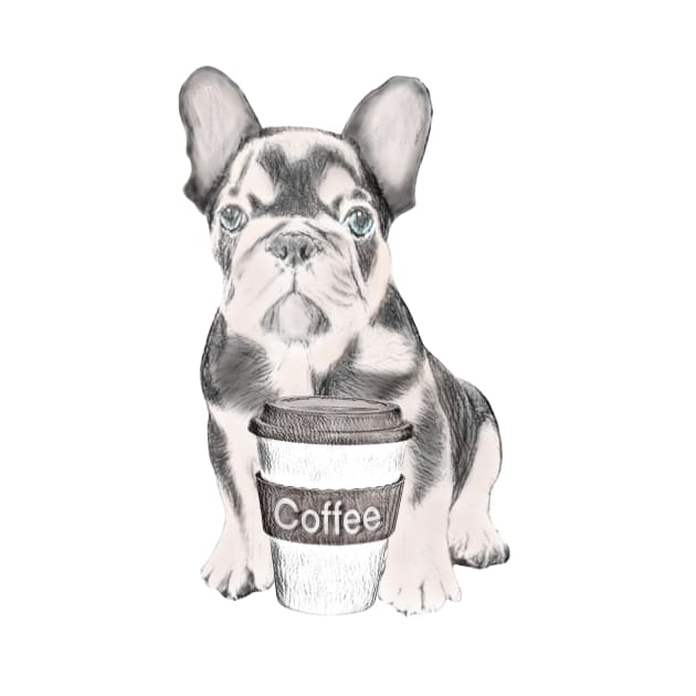 French Bulldog With Coffee Cup by NikkiBear67