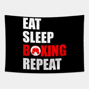 Eat sleep boxing repeat Tapestry