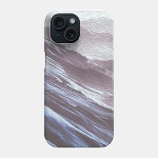 Blue Grey Mountains Oil Effects 1 Phone Case